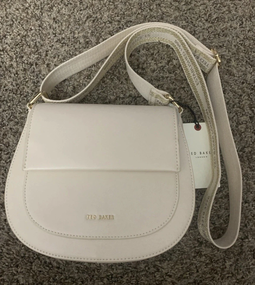 Bolso Bandolera Pequeño TED BAKER London Beige Claro Prístino en Marfil Nuevo con Etiquetas $225 Foto 2 de 4