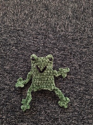 Handgefertigte gehäkelte Leggy Frösche Amigurumi Plüschtier Regenbogen