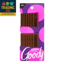 Slideproof Bobby Pins, 48 Ct, Brunette Brown, High Gloss Bobby Hair Pins for Sty