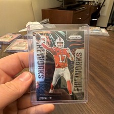 Panini 2025 Prizm Fireworks Insert Josh Allen #23 Buffalo Bills NFL Card