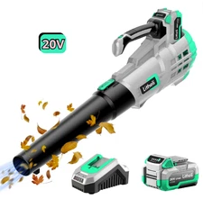 20V Cordless Leaf Blower 350 CFM 85 MPH, Variable Speeds Electric Leaf Blower