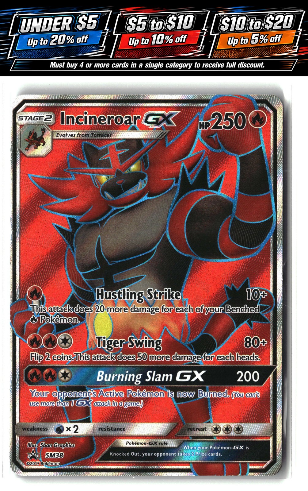 SM Promos #SM38 Incineroar GX