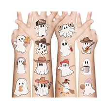 60pcs Ghost Stickers for Kids, Waterproof Halloween Tattoos for Parties