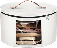 Hat Box, Travel Hat Storage Box, Foldable Space-Saving Hats Boxes Organizer for