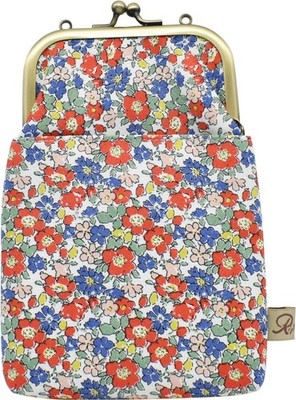 Ripple × LIBERTY Kiss Lock 2Way Phone Shoulder Bag Crossbody Floral Red