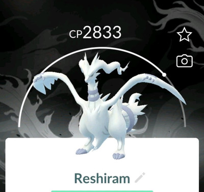 Pokemon Go RESHIRAM WITH BLACK UNOVA SPECIAL BACKGROUND / UNOVA TOUR