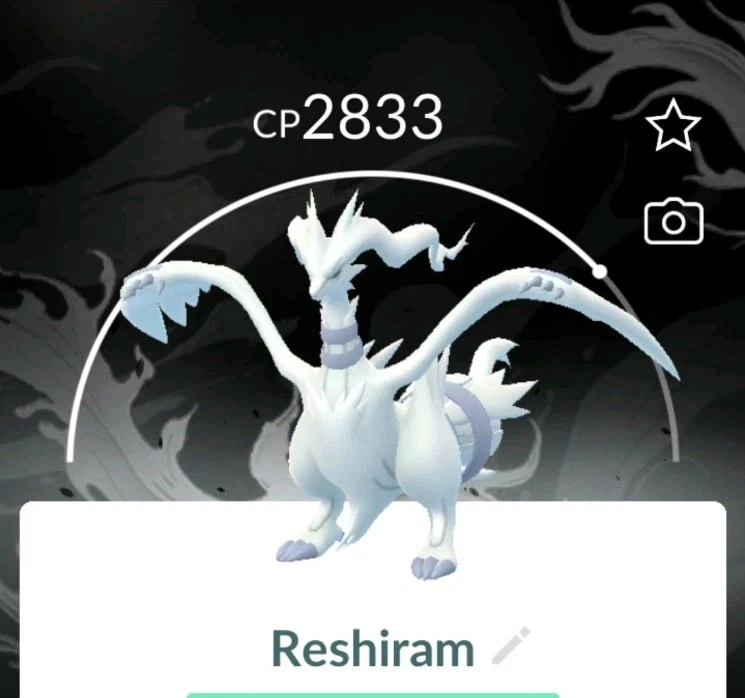 Pokèmon Go RESHIRAM WITH BLACK UNOVA SPECIAL BACKGROUND/UNOVA TOUR