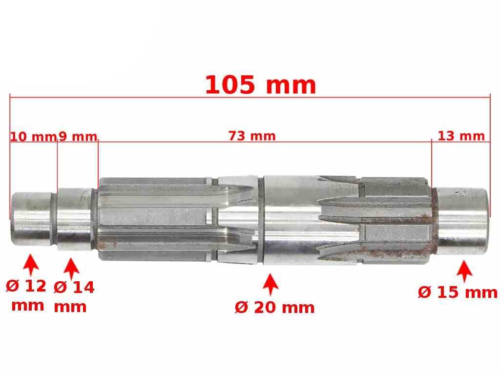 Arbre intermédiaire MZ ETZ125 ETZ150 W pour réparer les vitesses qui sautent