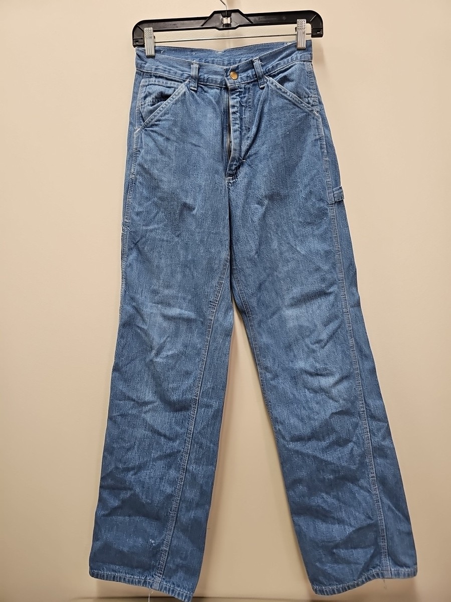 Vintage 1960s Lee Carpenter Denim Blue Jeans USA Made 27x32