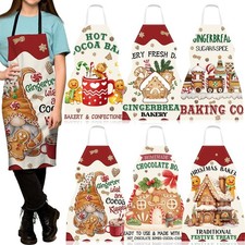 6 Pcs Christmas Apron Kitchen Apron Decorations Costume for Cooking Festival ...