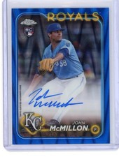 2024 Topps Chrome Rookie Blue Refractor Autograph John McMillon RC Auto /150