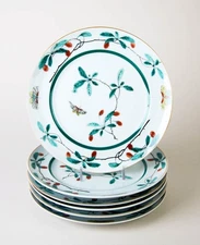 Mottahedeh Famille Verte Salad Plates Set of 6 Vista Alegre Porcelain MMA