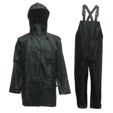 3-Piece Rainsuit with Detachable Hood, Polyester, PVC, 150 den Thick,