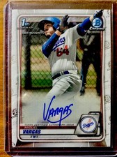 2020 Bowman chrome Miguel Vargas Auto first prospect on card rookie auto Dodgers
