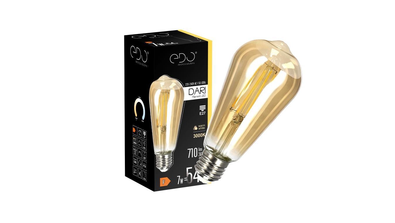arwka dekoracyjna DARI 7 E27 3000 710 230 GOLD ST64 ED 3390₽
