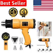 Versatile Heavy Duty Heat Gun Kit - 1800W, 122℉-1202℉ for Crafts & Repairs