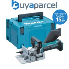 Makita DPJ180Z 18v LXT Cordless Biscuit Jointer 100mm Dowel Joint + Makpac Case