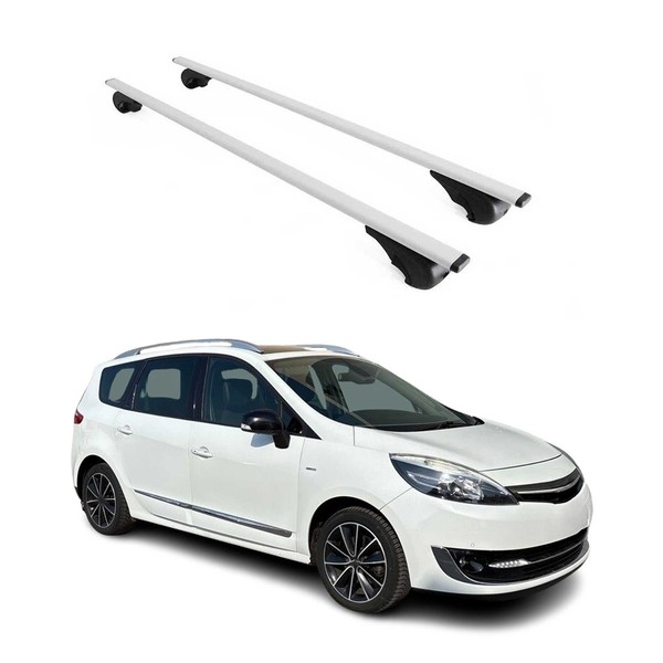DachträGer GrundträGer FüR Renault Grand Scenic Mk3 2009-2016 75Kg Stahl Grau 2X-image