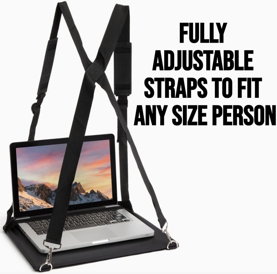 Custommized Computer Straps Laptop Chest Carrier Wearable Laptop Strap Harness for Walking Working ...
