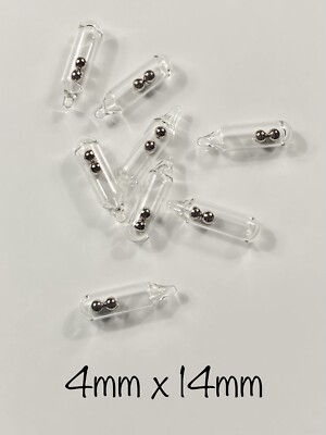 Glass Rattles - 4MM - 50 Pieces - for Worms, Jigs, Flies, Lures and more!