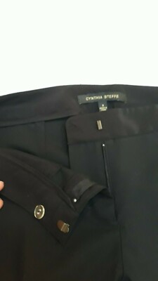 NWT Cynthia Steffe Neiman Marcus women's slacks black size 4 Wool