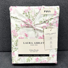 Laura Ashley Sheet Set FULL Fawna Floral pink Cottage 4 Piece Cotton Parcel