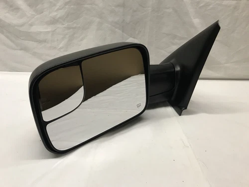 Dodge Ram Door Tow mirror, auto adjust, heated, OEM, convex corner, black, used