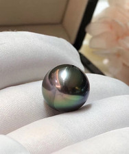 11-12mm natural tahitian black multicolor loose pearl undrilled