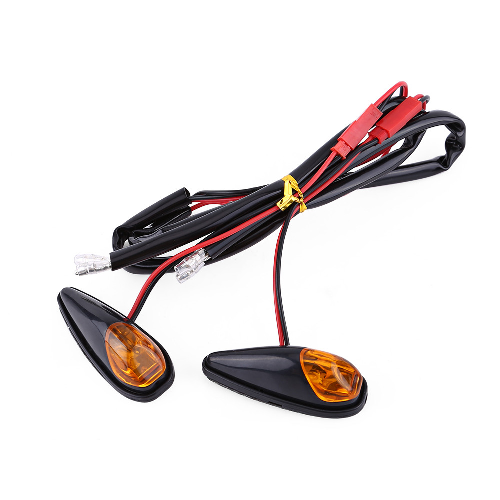 2pcs LED Motorcycle Flush Mount Turn Signal Light Motorbike Indicator Lamp Amber