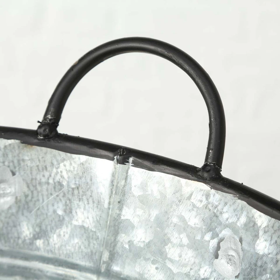 Deko Pflanztopf Cottage Metall Zink Pflanztopf Blumen Blumentopf 60 cm breit - Bild 3 von 3