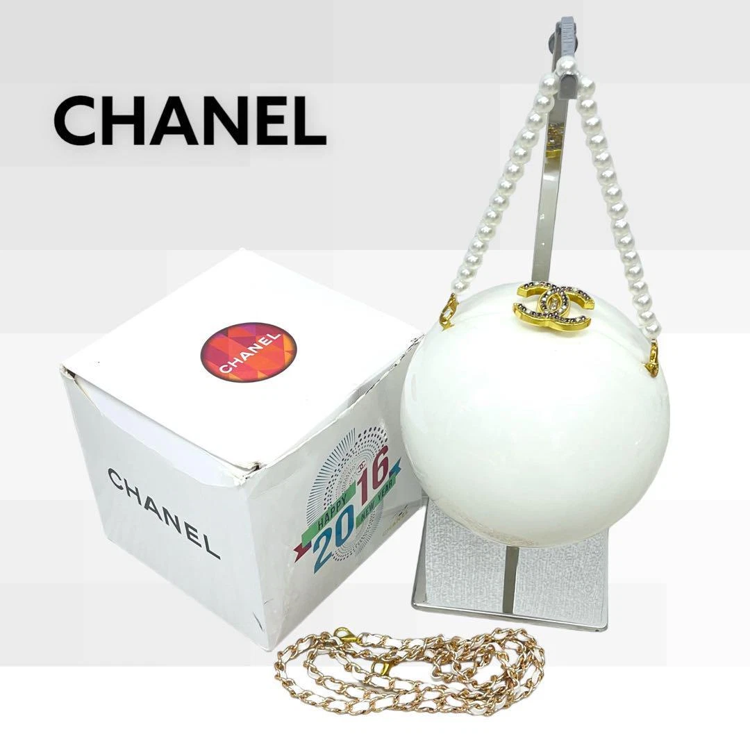 Chanel VIP Limited Novelty Coco Mark Rhinestone Pearl Bag Japan