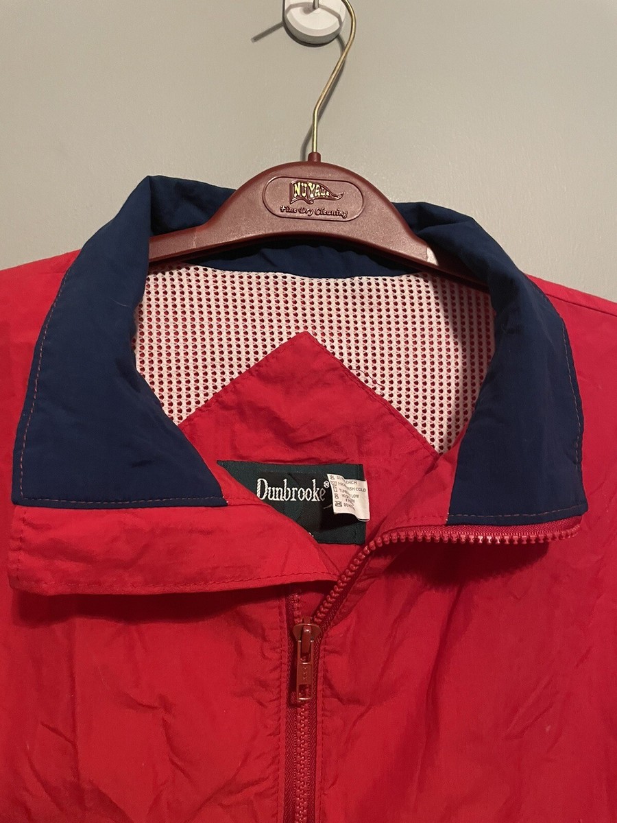 Vintage Dunbrooke Classic Blank Red Light Jacket Size Large Kroger