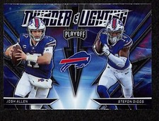 2021 PLAYOFF FOOTBALL THUNDER & LIGHTING JOSH ALLEN STEFON DIGGS TL-8 BILLS