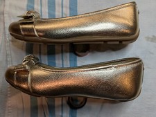 Michael Kors Gold Flats with Bow for Girls size 3 NWOT or Box