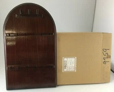 Vintage 1982 Enesco 12 Spoon 3 Thimble Rack, Wooden, New in Box