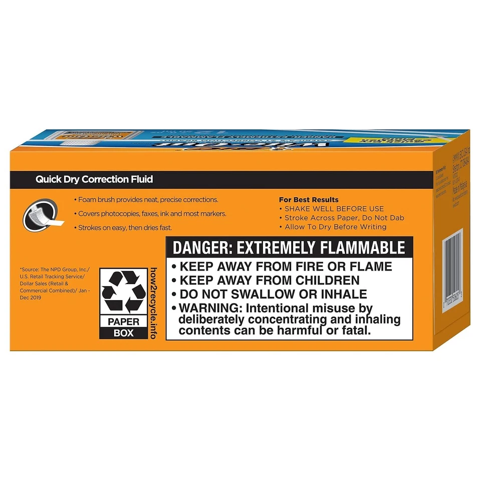 BIC WOFQD12WE Líquido Corrector Secado Rápido Wite-Out Botella 20 ml Blanco 1/Docena Foto 2 de 4
