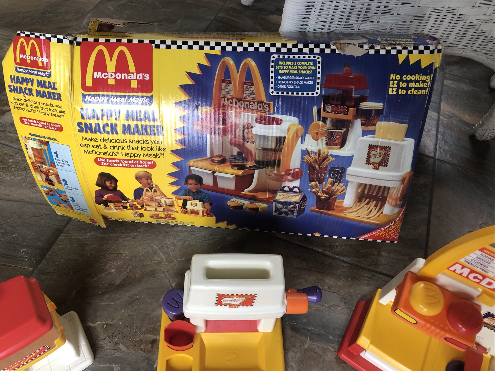 McDonald's Happy Meal Snack Maker Soda Fountain, Fry Maker, Hamburger Maker 1993
