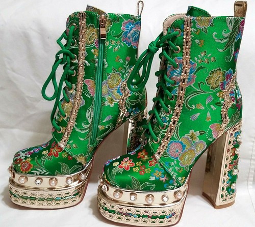 AZALEA WANG Richie Green Embroidered 
