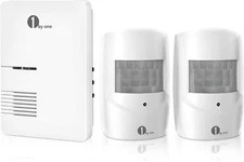 1byone Driveway Alarm, Home Security Alert System with 36 Melodies, 1 Plug-in Re