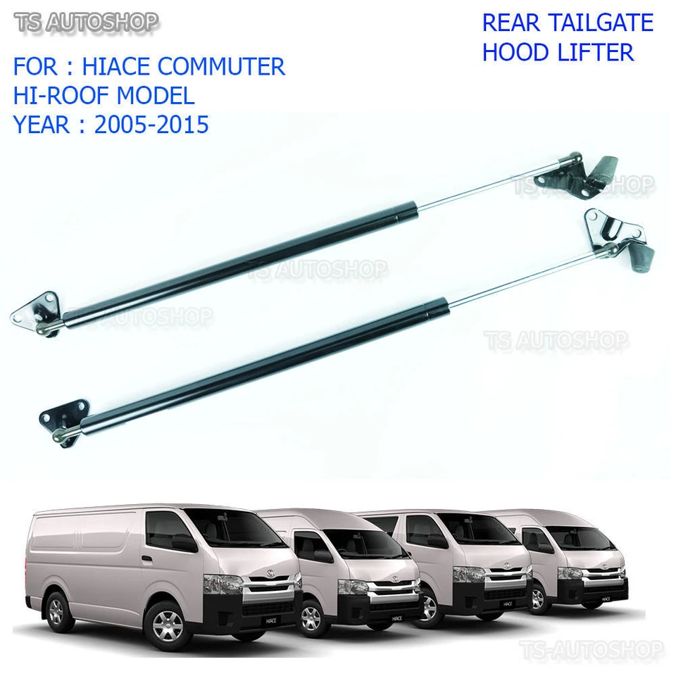 For Toyota Hiace Commuter LWB Quantum Van Tail gate Rear Strut Shock High Roof - Image 2 of 4