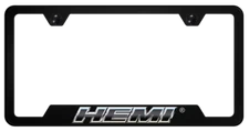 Mopar HEMI Chrome Logo Polycarbonate Notch License Plate Frame Official Licensed