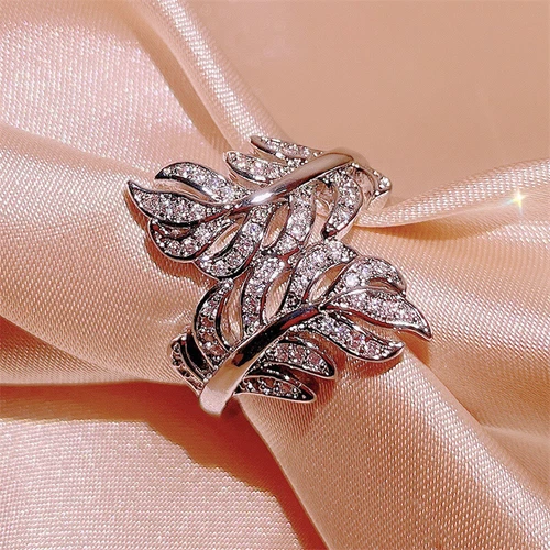 Gorgeous Women 925 Silver Cubic Zirconia Rings Wedding Jewelry Size 6-10 - Picture 13 of 23