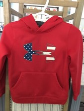 UNDER ARMOUR Freedom red hooded sweatshirt youth small