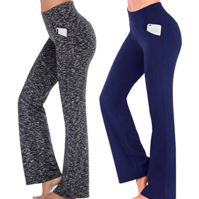Flared Gym Sports Fitness Trousers | eBay