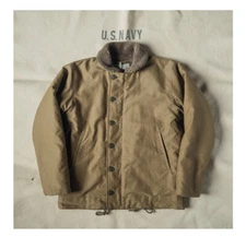 Bronson Retro Sample Experimental N1 Deck Jacket Winter Military Wool Lined Coat