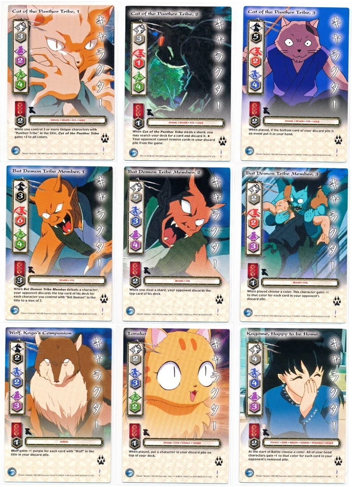 Inuyasha TCG Kassen Common / Uncommon Set 1st Edition Complete 1-89 Very Good - Image 2 of 4