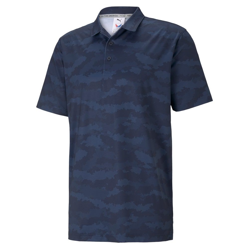 puma blue camo golf shirt