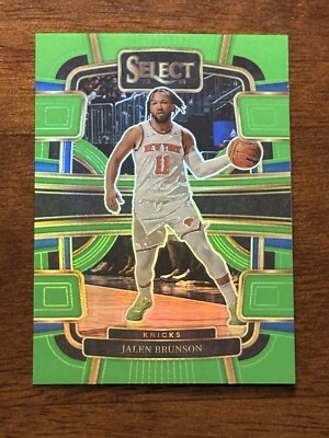 23-24 Panini Select Jalen Brunson Green Prizm 11/75 Jersey # Match NYK🔥🔥