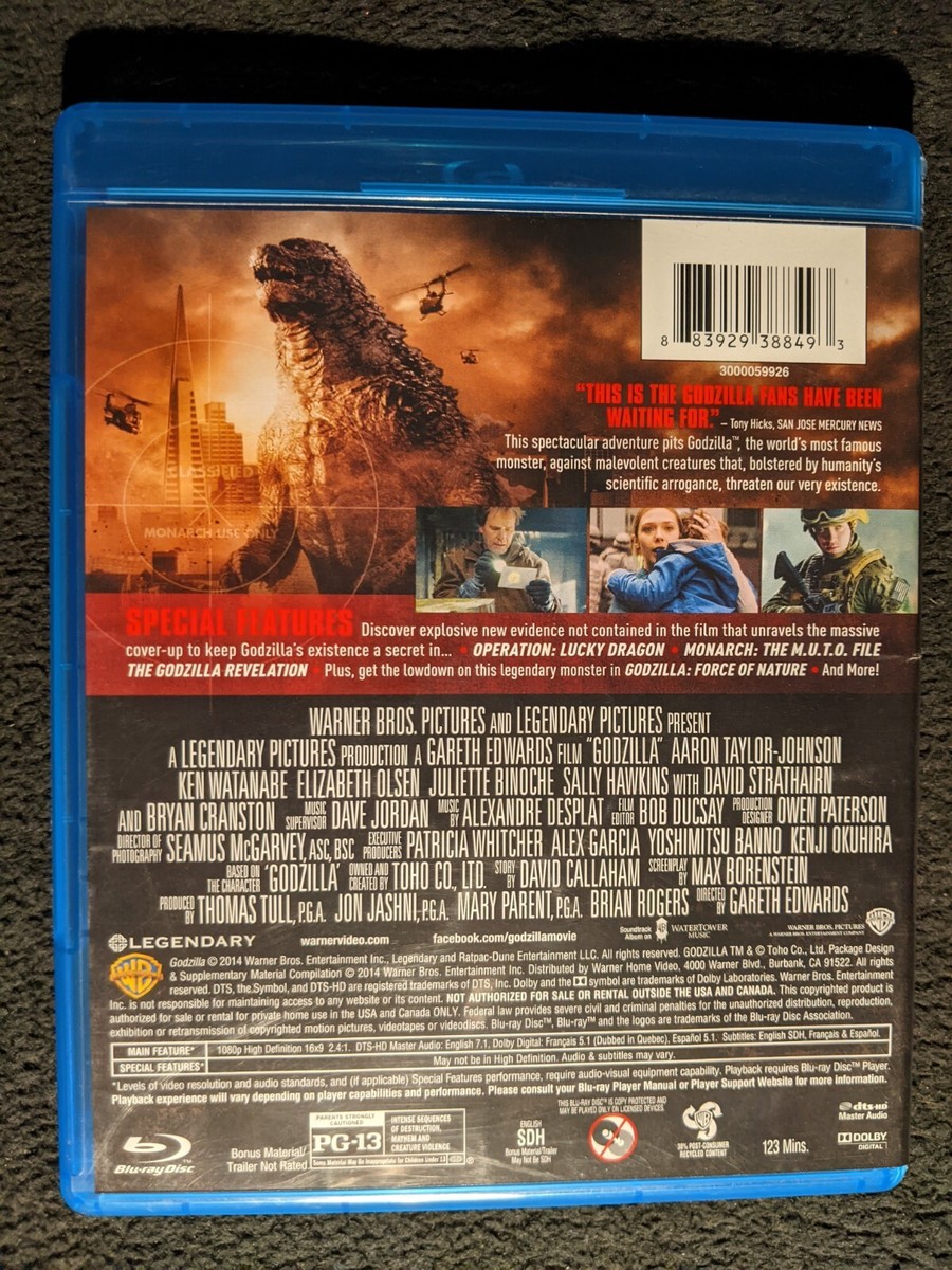 GODZILLA [2014] / Blu-ray + DVD / Gareth Edwards 883929388493| eBay