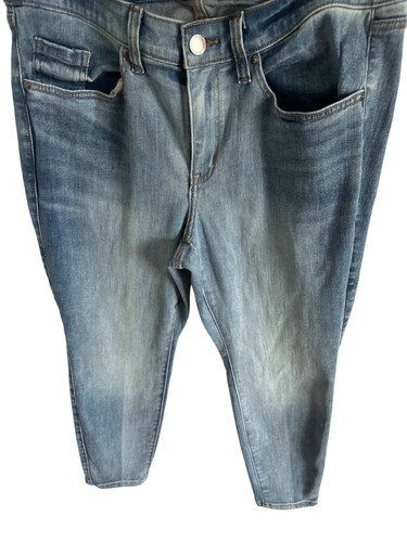 Jeans alla caviglia Lane Bryant Flex Magic vita media bicolore blu elasticizzato 12S - Foto 4 di 6